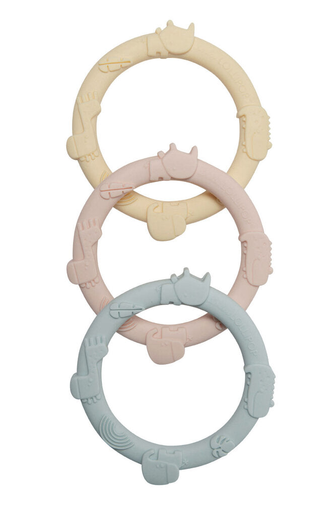 Ensemble d'anneaux de dentition Wild - Pastel