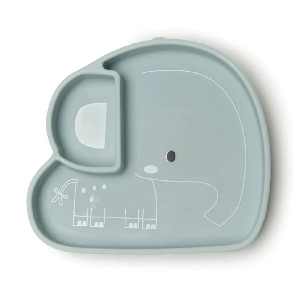 Assiette à goûter en silicone avec ventouse - Born to be Wild - ÉLEPHANT