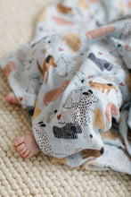 Charger l&#39;image dans la galerie, Couverture Lange En Mousseline - Honey Puppies - CHIENS
