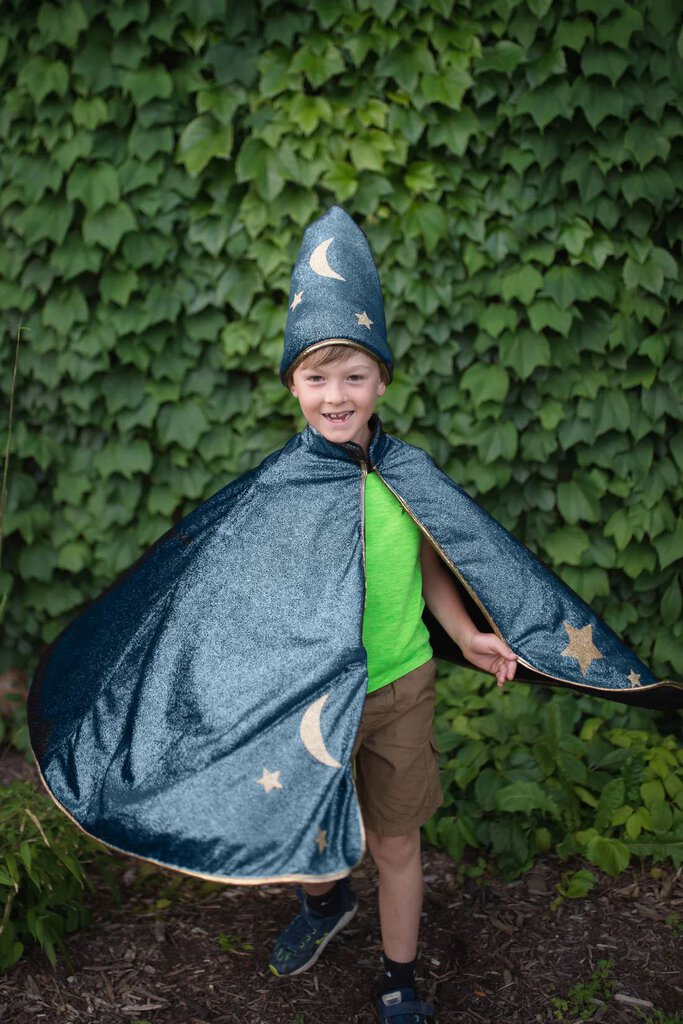 DEGUISEMENT 2 pcs Cape de SORCIER MAGICIEN avec chapeau 5-6 ans