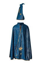 Charger l&#39;image dans la galerie, DEGUISEMENT 2 pcs Cape de SORCIER MAGICIEN avec chapeau 7-8 ans
