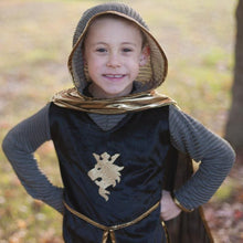 Charger l&#39;image dans la galerie, DEGUISEMENT 3 pcs CHEVALIER DORÉ Haut + cape 5-6 ans
