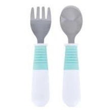 Charger l&#39;image dans la galerie, Ensemble de cuillère et fourchette acier inox - Toddler fork and spoon set
