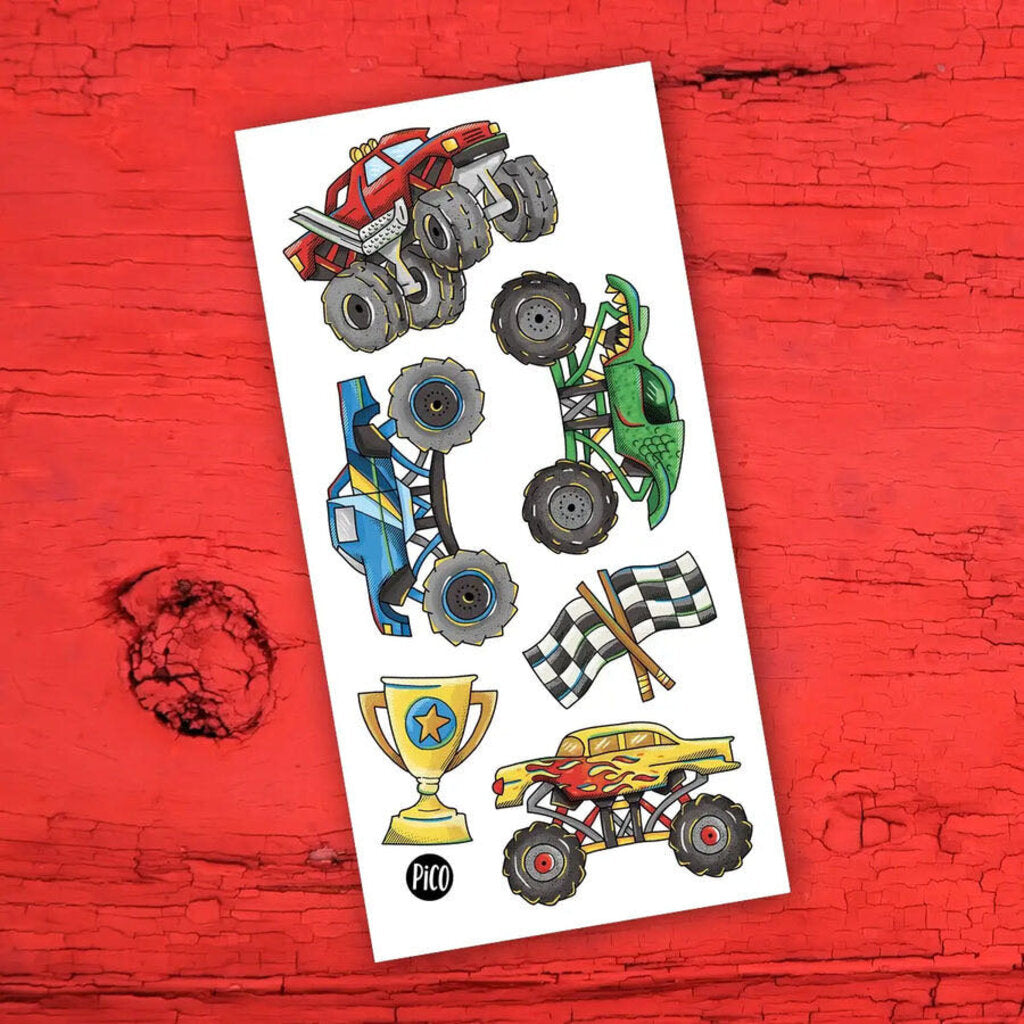 Les CAMIONS MONSTRES - Tatouages temporaires - CREATION QUEBECOISE