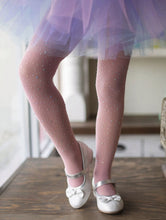 Charger l&#39;image dans la galerie, Bas collants en strass - filet et paillètes - ROSE 3-8 ans
