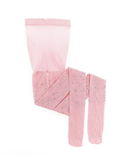 Charger l&#39;image dans la galerie, Bas collants en strass - filet et paillètes - ROSE 3-8 ans
