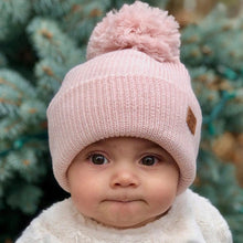 Charger l&#39;image dans la galerie, Tuque tricot à pompom 6-24 mois
