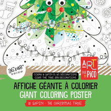 Charger l&#39;image dans la galerie, LE SAPIN - Affiche géante à colorier
