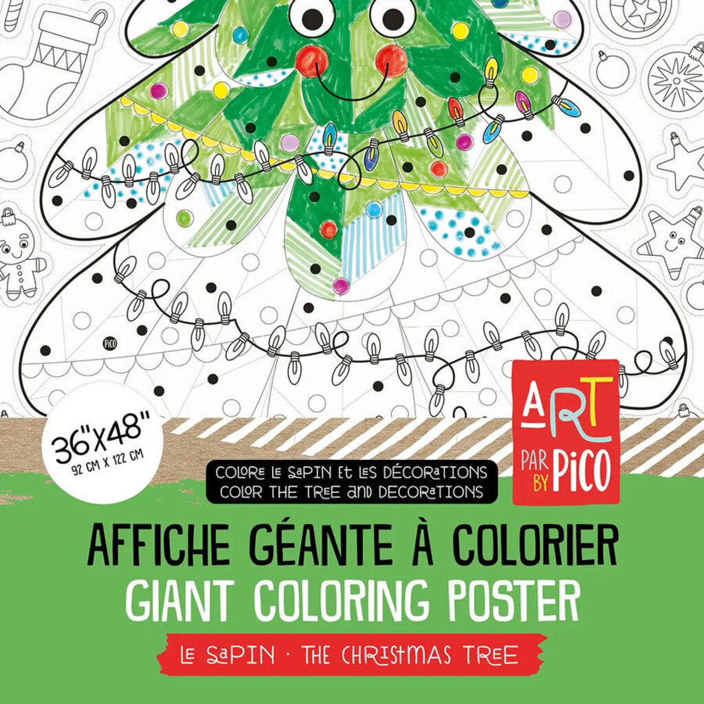 LE SAPIN - Affiche géante à colorier