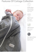 Charger l&#39;image dans la galerie, ORGANIC Dormeuse sac de couchage - cottage dream sleep sack - chevron 18-36 mois - 2.5 TOG
