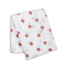 Charger l'image dans la galerie, CHAMPINGNONS - Couverture en mousseline OU pour emmailloter - Swaddling blanket MUSHROOMS
