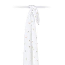 Charger l'image dans la galerie, ABEILLES - Couverture en mousseline OU pour emmailloter - Swaddling blanket BEES
