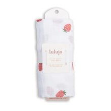 Charger l&#39;image dans la galerie, FRAISES - Couverture en mousseline OU pour emmailloter - Swaddling blanket
