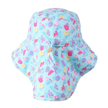 Charger l&#39;image dans la galerie, Chapeau d&#39;été avec cape PAPILLON - Butterfly sun hat with neck cape 2-4 ans
