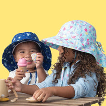 Charger l&#39;image dans la galerie, Chapeau d&#39;été avec cape PAPILLON - Butterfly sun hat with neck cape 2-4 ans
