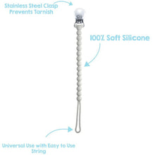 Charger l&#39;image dans la galerie, Duo attache suce en silicone Bleu et gris
