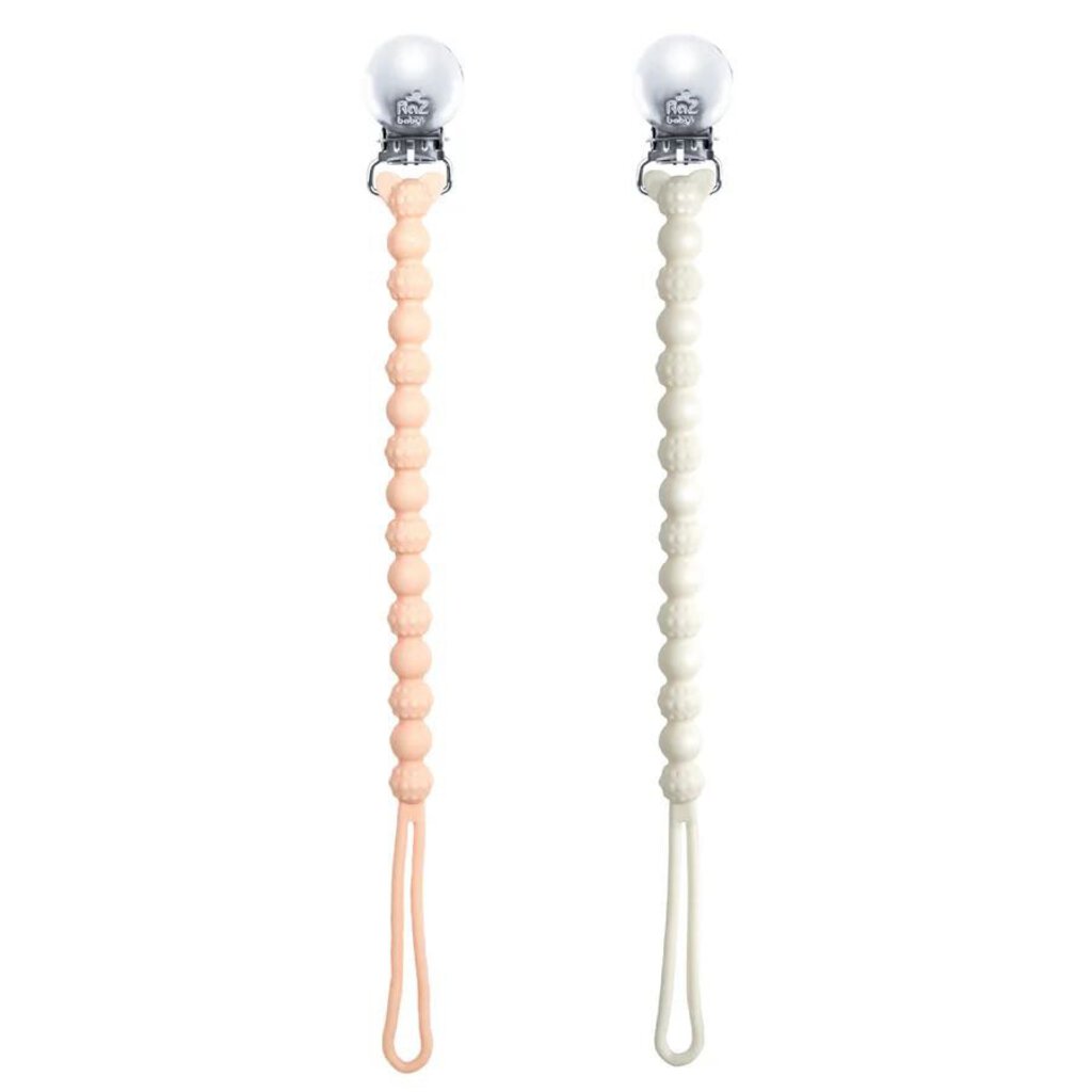 Duo attache suce en silicone Rose et blanc