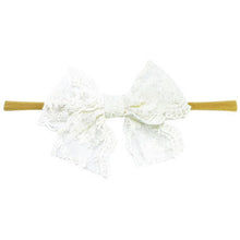 Charger l&#39;image dans la galerie, Bandeau de tete en dentelle BLANC 0-18 mois

