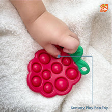 Charger l'image dans la galerie, Pop jouet de dentition FRAMBOISE en silicone doux sans BPA 3 mois +
