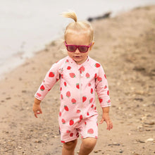 Charger l&#39;image dans la galerie, Lunettes de soleil polarisées flexibles UV-400 avec sangle pour bébé et enfant ORCHID AURORA - 6 mois - 2 ans
