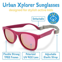 Charger l&#39;image dans la galerie, Lunettes de soleil polarisées flexibles UV-400 avec sangle pour bébé et enfant ORCHID AURORA - 6 mois - 2 ans

