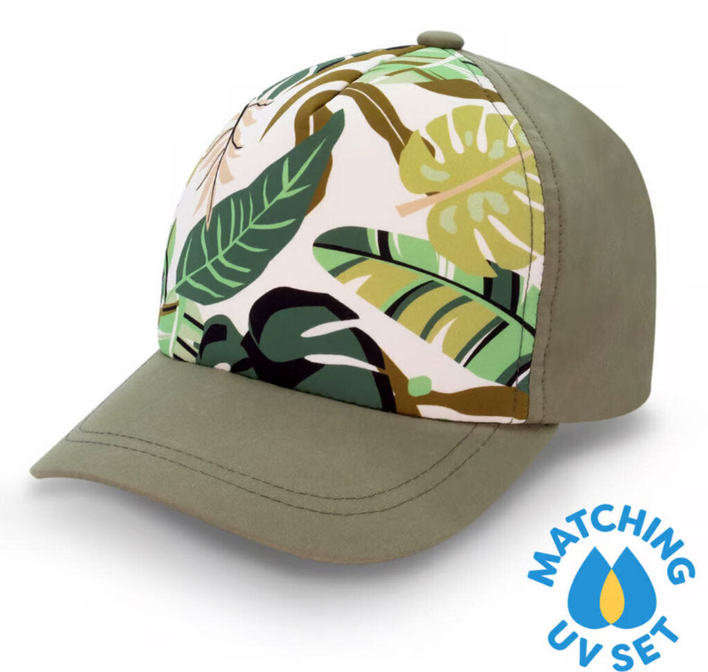 Casquette UV - GREEN TROPICAL - LARGE 2-5 ans