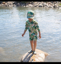 Charger l&#39;image dans la galerie, Casquette UV - GREEN TROPICAL - LARGE 2-5 ans

