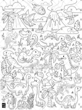 Charger l&#39;image dans la galerie, LES DINOSAURES Affiche géante à colorier

