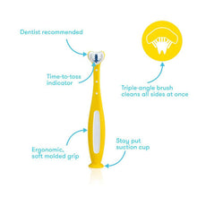 Charger l&#39;image dans la galerie, SMILEFRIDA Brosse à dents à trois angles - Tripe-Angle Toothhugger 2 ans et +
