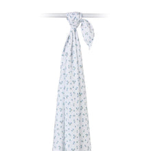 Charger l'image dans la galerie, BLUETS - Couverture en mousseline OU pour emmailloter - Swaddling blanket BLUEBERRIES
