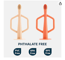 Charger l'image dans la galerie, Paquet de 2 brosses à dents en silicone - training toothbrush - 6 mois +
