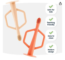 Charger l'image dans la galerie, Paquet de 2 brosses à dents en silicone - training toothbrush - 6 mois +
