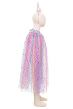 Charger l&#39;image dans la galerie, DEGUISEMENT - Cape multi couleur paillettes AVEC diadème LICORNE 4-6
