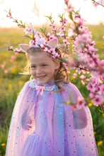 Charger l&#39;image dans la galerie, DEGUISEMENT - Cape multi couleur paillettes AVEC diadème LICORNE 4-6
