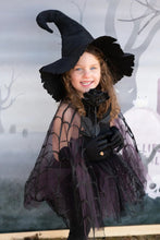 Charger l&#39;image dans la galerie, DEGUISEMENT 3 pcs Tutu + cape + diadème de SORCIÈRE ARAIGNÉE 4-6 ans
