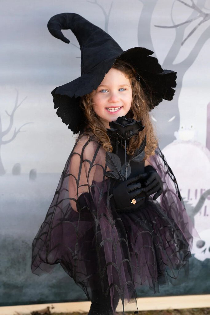 DEGUISEMENT 3 pcs Tutu + cape + diadème de SORCIÈRE ARAIGNÉE 4-6 ans