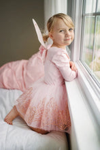 Charger l'image dans la galerie, DÉGUISEMENT 2 pcs Ensemble tutu et ailes PAPILLON en or rose 4-6 ans
