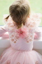 Charger l'image dans la galerie, DÉGUISEMENT 2 pcs Ensemble tutu et ailes PAPILLON en or rose 4-6 ans
