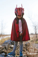 Charger l&#39;image dans la galerie, DEGUISEMENT Cape The metallic RUBY DRAGON 3-4 ans
