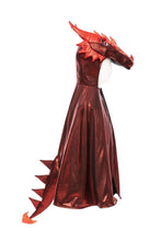Charger l&#39;image dans la galerie, DEGUISEMENT Cape The metallic RUBY DRAGON 3-4 ans
