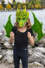 Charger l&#39;image dans la galerie, DEGUISEMENT Masque DRAGON vert
