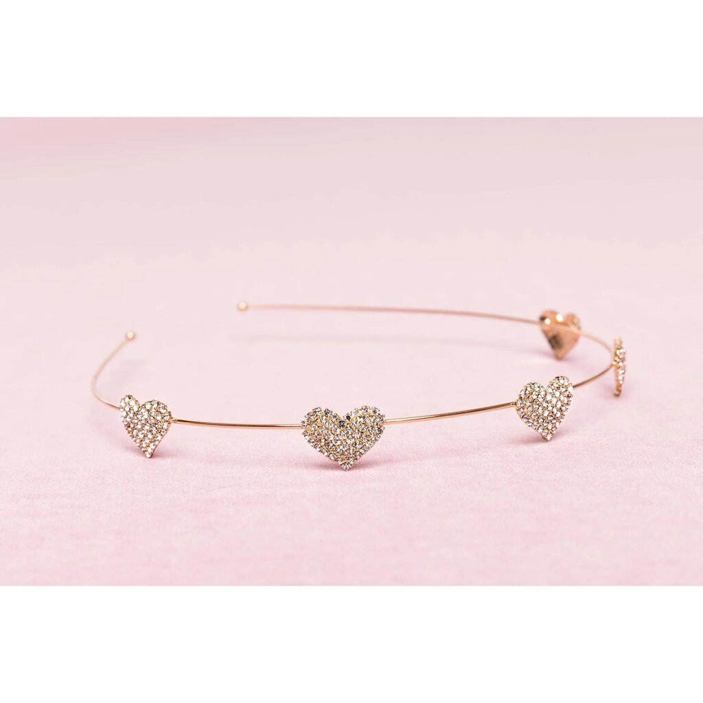 Bandeau de tête diademe COEUR Boutique Rhinestone Heart Headband