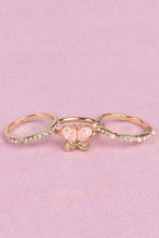 Charger l&#39;image dans la galerie, Paquet de 3 Anneaux PAPILLON Boutique Chic Butterfly Garden Rings
