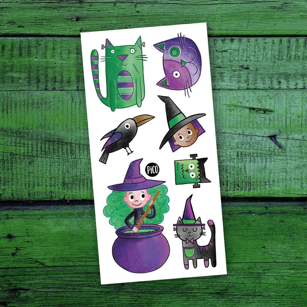 FRANKENCHAT ET LES SORCIÈRES Tatouages temporaires - CREATION QUEBECOISE
