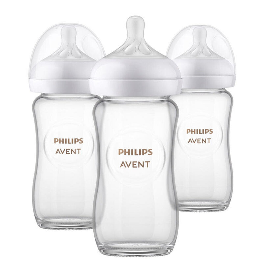 Paquet de 3 Biberons en verre 8 oz