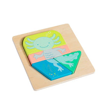 Charger l&#39;image dans la galerie, Casse tete sur planche en bois 9&#39;&#39; - AXOLOTL
