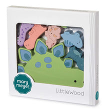 Charger l&#39;image dans la galerie, DINOSAURE Ensemble de blocs en bois jouet éducatif - LittleWood Blocks 9 x 8 pouces - 18 mois et +

