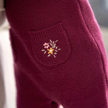 Charger l&#39;image dans la galerie, Jumpsuit tricot - Sweater Knit Romper FLOWERS - 18 mois

