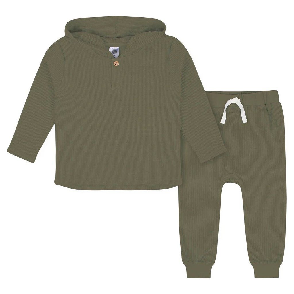 Ensemble 2 pcs Hoodie et pantalon survet Waffle Hood Jogger 5 ans