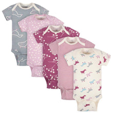 Charger l&#39;image dans la galerie, Paquet de 5 cache couches DUCKLING 5 Pack Short Sleeve Oneisie 0-3 mois
